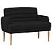 Loveseat con bottoni imbottiti Nero 116 x 67 x 80 cm Tessuto - Foto miniatura 1