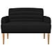 Loveseat con bottoni imbottiti Nero 116 x 67 x 80 cm Tessuto - Foto miniatura 3