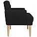 Loveseat con bottoni imbottiti Nero 116 x 67 x 80 cm Tessuto - Foto miniatura 4
