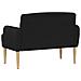 Loveseat con bottoni imbottiti Nero 116 x 67 x 80 cm Tessuto - Foto miniatura 5
