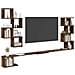Mensola per TV da muro Rovere Fumo 180 x 15 x 94 cm - Foto miniatura 3