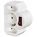 Multistecker, 3-fold con Interruttore bianco - Foto miniatura 1
