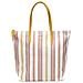 Borsa Donna Shopper L. 12.12 Righe Verticali Unica Bianco Rosa - Foto miniatura 1