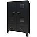 Armadio In Metallo In Stile Industriale 67x35x107 Cm Nero - Foto miniatura 1
