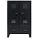 Armadio In Metallo In Stile Industriale 67x35x107 Cm Nero - Foto miniatura 2