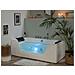 Moderna Vasca Idormassaggio Bianca Con Led 150 Cm Samana - Foto miniatura 2