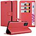 Custodia Compatibile Con Samsung Galaxy A51 In Rosso Carminio - Coperchio Protettiva Con Chiusura Magnetica, Funzione Stand E Tasca Per Le Carte - Foto miniatura 1