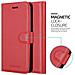 Custodia Compatibile Con Samsung Galaxy A51 In Rosso Carminio - Coperchio Protettiva Con Chiusura Magnetica, Funzione Stand E Tasca Per Le Carte - Foto miniatura 6