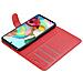 Custodia Compatibile Con Samsung Galaxy A51 In Rosso Carminio - Coperchio Protettiva Con Chiusura Magnetica, Funzione Stand E Tasca Per Le Carte - Foto miniatura 8