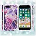 Custodia Compatibile Con Apple Iphone 8 Plus / 7 Plus / 7s Plus In Marmo Viola Onda No. 14 - Coperchio Protettivo In Silicone Tpu Con Motivo A Mosaico - Foto miniatura 5