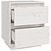 Comodini 2 Pz Bianchi 40x35x50 Cm In Legno Massello Di Pino - Foto miniatura 10