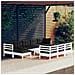 Set Divani Da Giardino 11 Pz Con Cuscini Bianchi Legno Di Pino - Foto miniatura 1