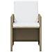 Set Da Pranzo Per Giardino 17pz Con Cuscini In Polyrattan Beige - Foto miniatura 6