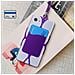 Cover Con Cordino Universale Per Smartphone Con Portacarte Serie Neckpouch Viola - Foto miniatura 2