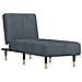 Chaise Longue In Velluto Grigio Scuro - Foto miniatura 2