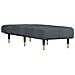 Chaise Longue In Velluto Grigio Scuro - Foto miniatura 3