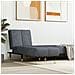 Chaise Longue In Velluto Grigio Scuro - Foto miniatura 1