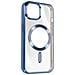 Cover Magsafe Per Iphone 15 Plus Silicone Bordo Cromato Blu - Foto miniatura 4