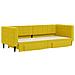 Divano Letto Estraibile Con Cassetti Giallo 80x200cm In Velluto - Foto miniatura 3