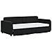 Divano Letto Estraibile Con Cassetti Nero 90x200 Cm In Velluto - Foto miniatura 9