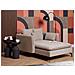 Chaise Longue Charmes Tessuto Tortora - Foto miniatura 1