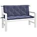 Cuscini Per Panca 2 Pz Blu Marino 120x50x7cm In Tessuto Oxford - Foto miniatura 3