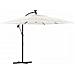 Ombrellone Giardino Con Palo In Acciaio Bianco 246x246x230 Cm - Foto miniatura 2