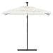 Ombrellone Giardino Con Palo In Acciaio Bianco 246x246x230 Cm - Foto miniatura 3