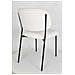 Set 4 Sedie Sala Da Pranzo Rivalta Gambe In Acciaio Nero Opaco, Tessuto Bouclé Bianco - Foto miniatura 5