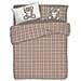 Copripiumino Sacco Piumone Pensieri Delicati 100% Cotone Orsetto Tartan Singolo Beige - Foto miniatura 1