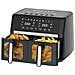 Friggitrice Ad Aria Con Doppio Compartimento, Capacità Di 11l Divisa In Due Cestelli Da 5.5l. Pannello Digitale Touchscreen, Potenza Di 3000w E Finestre Di Visualizzazione. - Foto miniatura 1