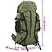 Zaino da Trekking Verde Militare 80 L in Tessuto Oxford - Foto miniatura 8