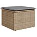 Set Divano da Giardino 9 pz con Cuscini Beige Polyrattan Acacia - Foto miniatura 7