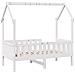 Giroletto Casetta Bambini Bianco 80x160 cm Legno Massello Pino - Foto miniatura 6