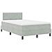Letto con Box Spring e Materasso  Grigio Chiaro 120x200 cm Velluto - Foto miniatura 3