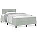 Letto con Box Spring e Materasso  Grigio Chiaro 120x200 cm Velluto - Foto miniatura 4
