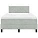 Letto con Box Spring e Materasso  Grigio Chiaro 120x200 cm Velluto - Foto miniatura 8