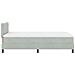 Letto con Box Spring e Materasso  Grigio Chiaro 120x200 cm Velluto - Foto miniatura 9