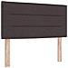 Letto con Rete e Materasso Marrone Scuro 100x200 cm Tessuto - Foto miniatura 7