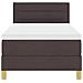 Letto con Rete e Materasso Marrone Scuro 100x200 cm Tessuto - Foto miniatura 8