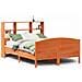 Letto Libreria senza Materasso Marrone Cera 120x190 cm in Pino - Foto miniatura 1