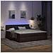 Struttura Letto Pouf con Materasso 160x200 cm in Tessuto - Foto miniatura 3