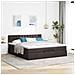Struttura Letto Pouf con Materasso 160x200 cm in Tessuto - Foto miniatura 4