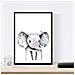 Set Di 6 Stampe Animali Bambini Con Gomma Da Masticare Maiale Elefante Coniglio Mucca Zorro Cane A3 Cornice Nera - Foto miniatura 5