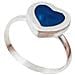 Bracciale E Anello Con Cuore In Argento 10µ Blu Navy - Foto miniatura 2