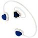Bracciale E Anello Con Cuore In Argento 10µ Blu Navy - Foto miniatura 4