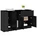 Credenza con cassetto 3 pcs Rovere nero Legno multistrato - Foto miniatura 3