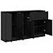 Credenza con cassetto 3 pcs Rovere nero Legno multistrato - Foto miniatura 6