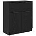 Credenza con cassetto 3 pcs Rovere nero Legno multistrato - Foto miniatura 8