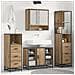 Set di mobili per il bagno con porta 4 pcs Rovere artigianale - Foto miniatura 2